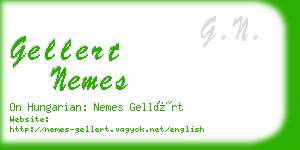 gellert nemes business card